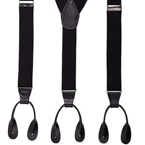 Mens Button End Suspenders 49'' Adjustable